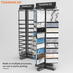 Harga Pabrik 150*300Mm Granit Batu Alam Ubin Lantai Jenis Putar Tampilan Sampel Showroom Tampilan Batu Kuarsa Berdiri