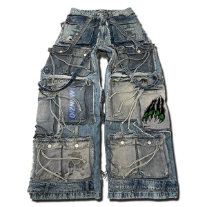 DiZNEW özel erkek kot kot erkekler için son amerikan Baggy Streetwear kot - Product Image 1