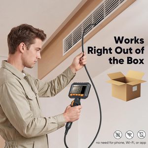 2-Ways Articulating Borescope 6mm Dual Lens DigitaL Industrial Steering Inspection <b>Camera</b> With 4.3 Inch Display Z90-3mm Industri - Product Image 5