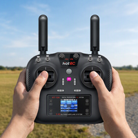 Télécommande HotRC HT-10A 10 canaux 2,4 GHz FHSS avec écran couleur TFT de 1,7 pouce pour pièces d'avion RC, voiture, char