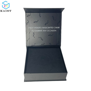 Custom Black Magnetic Lid Gift <strong>Box</strong> <strong>for</strong> <strong>Present</strong> Luxury Caviar 50gr/125gr - Product Image 5