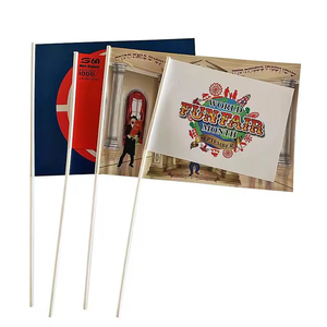 Personalized Custom-made Sublimation Printed Hand-held Flags, Waterproof Polyester Hand Flags for Advertising and Decoration.