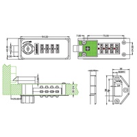 Cerradura de Combinación de Aleación de Zinc para Gabinetes, Cerradura de Doble Acceso para Gabinetes de Almacenamiento y Pedestales Móviles, Compra al por Mayor