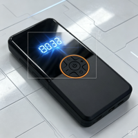 Démarreur de voiture portable avec panneau de commande à anneau orange, booster de batterie d'urgence haute puissance 12V pour le démarrage des véhicules