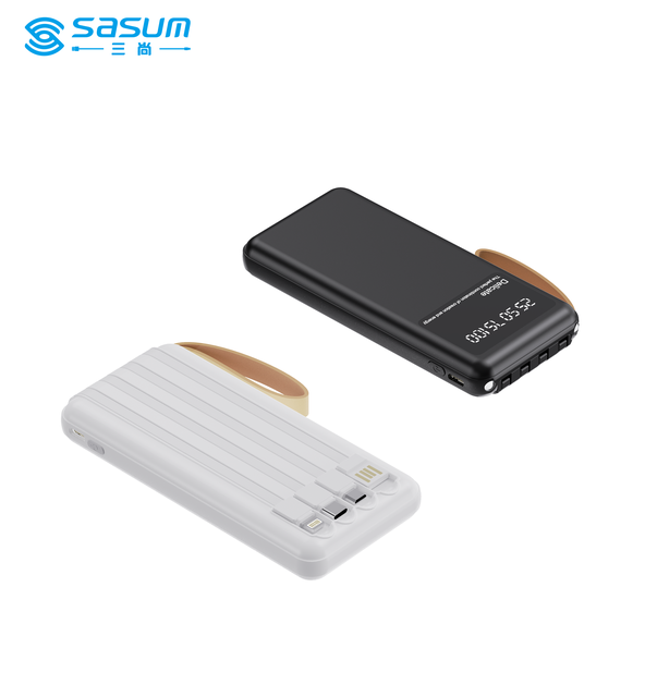SASUM Q296 Factory Wholesale Power Bank Charging Portable Charger Power Bank Station Power Banks 4 Charging Cables
