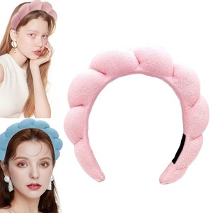 Serre-tête Spa Nuage Fluffy, Bandeau de Maquillage en Éponge et Tissu Éponge pour le Lavage du Visage - Product Image 5