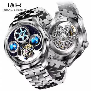 IDEAL KNIGHT 6805 Women's Luxury Business Charm Tourbillon <b>Automatic</b> Miyota Movement <b>Skeleton</b> Stainless Steel <b>Watch</b> - Product Image 4
