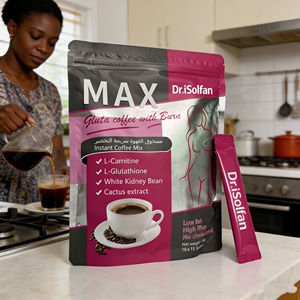 Poudre de café instantané minceur à base de plantes L-carnitine, produit détoxifiant corporel <span class=keywords><strong>en</strong></span> 10 jours, café minceur L-glutathion <span class=keywords><strong>pour</strong></span> la perte de poids - Product Image 1