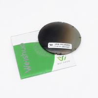 Lentilles de soleil polarisées CR39 non revêtues 1.499 UV400 dégradées vision nocturne grises pour extérieur 2.0mm d'épaisseur deux pièces Weishuo JD2214GT 4C