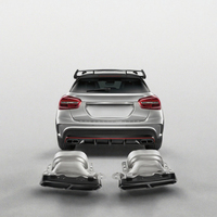 2 pièces COOWEI Embouts d'échappement quadruples en acier inoxydable Mercedes-Benz A45 W176 CLA45 C117 2013-2018 Accessoires de voiture