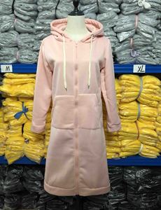 2026 Women's Casual <b>Pocket</b> Zipper Hoodie Coat Tunic Sweatshirt Long Hoodie Jacket - Product Image 3