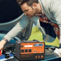 Alimentation d'urgence 1000W - Batterie externe portable 1800Wh Lithium-Ion à onde sinusoïdale pure avec télécommande, panneau solaire et onduleur de voiture