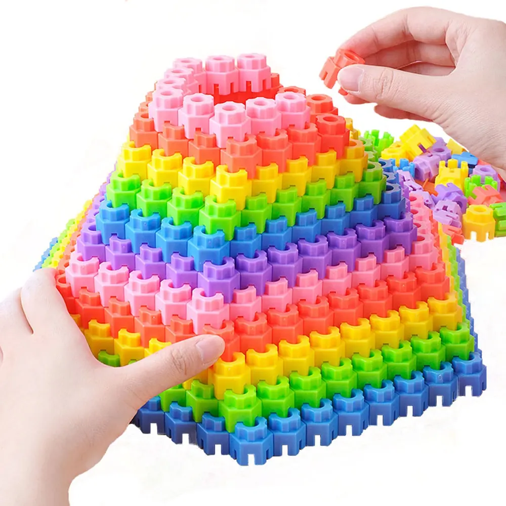200X Plastic Building Bricks Children Kids Toy Puzzle Educational Gift PLV 