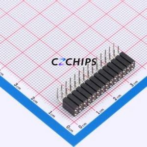 X5521FR-2x14-C70D32-1743 Pin Socket Bent Lead Through Hole,P=2.54mm Connector 2x14P 2.54mm 2.54mm Round Hole - Product Image 1