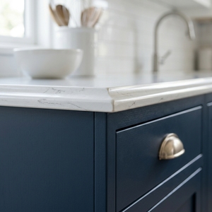Meubles de cuisine modulaires professionnels de style <span class=keywords><strong>Shaker</strong></span> moderne personnalisés avec plan de travail <span class=keywords><strong>en</strong></span> pierre et portes à fermeture douce - Product Image 6