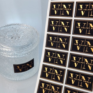 Etiquetas de Lujo Personalizadas con Logotipo en Dorado, Papel con Textura de Terciopelo, Etiquetas para Botellas de Velas de Lujo, Etiquetas Adhesivas para Perfumes - Product Image 4