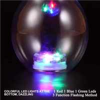 Verre à boisson en PET de 500 ml avec lumière LED RGB scintillante en forme d'ampoule, clignotant, pour la Fête des Mères et Thanksgiving – Fournisseur Professionnel