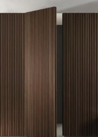 Panneaux de bois Wpc Décoration intérieure Panneaux muraux cannelés Panneaux muraux alternatifs en bois décoratifs Panneau mural Wpc Revêtement mural intérieur