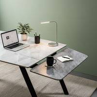 Ensemble de table à manger carrée extensible de luxe moderne personnalisable pour hôtel, en céramique frittée de 12 mm, 6 places