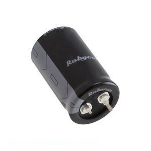 Condensador de canal del fabricante 350MXG220MEFCSN22X35 de orificio pasante 220 uF CAP ALUM 220UF 20% 350V SNAP TH - Product Image 1