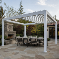 Kit de pergola en aluminium Jiake avec toit à lames motorisées pour jardin, patio, CE SGS OEM, vente en gros, usine
