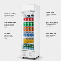Lemari Pendingin Minuman Pintu Kaca Desain Modern, Pendinginan Cepat untuk Toko Es Krim, Toko Kelontong, Supermarket, Ritel, Restoran, Hotel, Bar, dan C-Store
