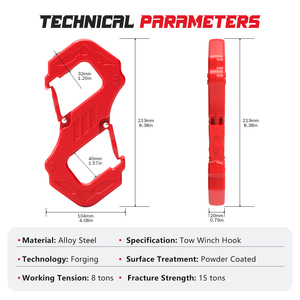 Ambull G80 nặng nhiệm vụ sức mạnh s-hình dạng tích hợp tời nhanh chóng còng dưới được thiết kế 3/8 kéo móc cho off-road phục hồi nhanh chóng phát hành - Product Image 2