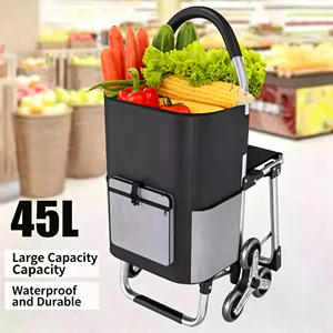 Chariot <span class=keywords><strong>de</strong></span> courses pliable en aluminium JieLai avec roues, idéal <span class=keywords><strong>pour</strong></span> la cuisine et le transport <span class=keywords><strong>de</strong></span> bagages – Nouvelle collection en promotion - Product Image 1