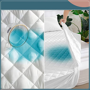 Funda de cama impermeable de microfibra suave Sábana de tela esmerilada Funda protectora de colchón - Product Image 3