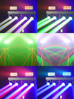 Nueva Barra de Luces LED RGBW 4 en 1 de 4x40W, Efecto de Luz de Escenario, Beam, Strobe, Cabezal Móvil Giratorio Independiente, para Escenario, DJ, Fiesta