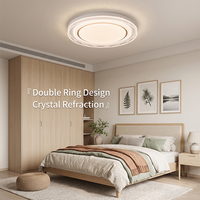 Plafonnier LED moderne 3 CCT en cristal, luminaire mural en acrylique avec interrupteur pour salon, chambre et maison
