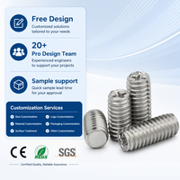Vis sans tête cruciforme à pointe plate en acier inoxydable ANSI AISI SUS SS 304 316 316L A2 70 80 A4