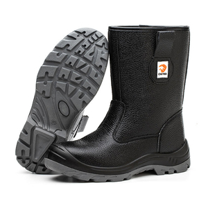 Scarpe antinfortunistiche da costruzione con tacco alto di alta qualità S2, in vera pelle, stivali di sicurezza traspiranti compositi - Product Image 5