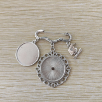 Broche commémorative personnalisable pour bouquet de mariage, avec photo, pour boutonnière de mariée sur mesure