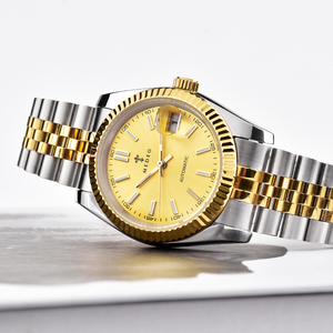 <span class=keywords><strong>Orologio</strong></span> Personalizzabile Impermeabile in Acciaio Inossidabile per Uomo e <span class=keywords><strong>Donna</strong></span>, Movimento Meccanico <span class=keywords><strong>Automatico</strong></span> Miyota, Colore Oro, Novità - Product Image 5