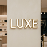 Lettres en relief 3D LED étanches pour enseignes publicitaires de magasins commerciaux
