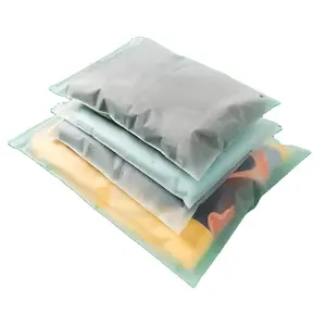 Лидер продаж, Экологически чистая прозрачная герметичная упаковка на молнии для одежды, матовая пластиковая сумка на молнии