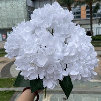 Grand bouquet d'hortensias artificiels en soie à 5 têtes, rose, pour fête, mariage, décoration intérieure, Thanksgiving