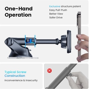 Soporte para Teléfono de Coche con Ajuste de Rotación de 30 Grados, Soporte Portátil para Teléfono Compatible con Teléfonos de 4-6.5 Pulgadas - Product Image 5