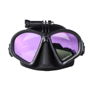 High quality low volume spearfishing free diving mask with plating glass in stock