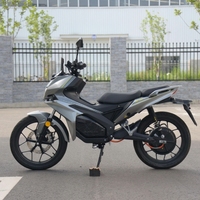4600W Peak 72V Dual Battery Electric Motorcycle 80KMH 100KM Range Adult Long Range Commuter Motorbike EEC E Mark