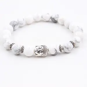 Diffuseur D'huiles essentielles a perlé des bracelets Pour femmes hommes <span class=keywords><strong>Pierre</strong></span> De Lave <span class=keywords><strong>pierre</strong></span> Naturelle Charme Brin tête de Bouddha <span class=keywords><strong>bracelet</strong></span> - Product Image 1