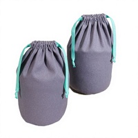 Sac fourre-tout en coton épais avec cordon de serrage, personnalisable avec logo, fond rond et cordon en ruban – Vente en gros