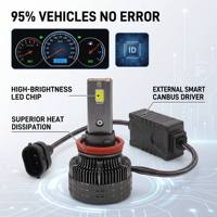Ampoules de phares LED pour voiture K13 MAX 240W 30000LM Kit de conversion de phares automatiques H1 H3 H4 H7 H11 9004 9005 9006 9007 9012