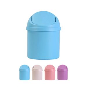 Mini Plastic Desk Trash Can Small Desktop Stand Portable Waste <b>Bin</b> for Office - Product Image 3