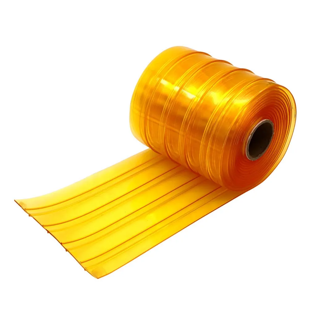 Açık sarı PVC plastik levhalar anti-böcek perde şeritleri