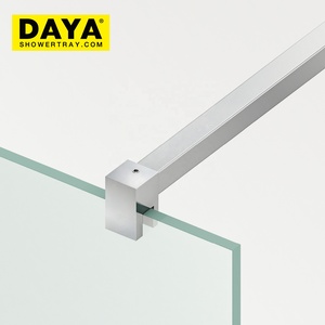 Puertas deslizantes de <span class=keywords><strong>ducha</strong></span> para Hotel, carcasa de baño para Villa en casa, cabina de <span class=keywords><strong>ducha</strong></span> de aluminio negro deslizante, pantalla de puerta de <span class=keywords><strong>ducha</strong></span> de vidrio de 8mm - Product Image 2