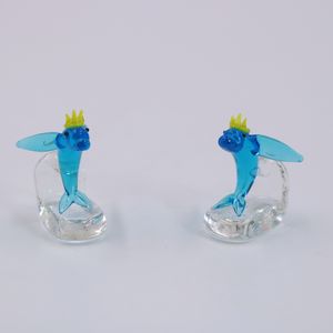 مجسم دولفين صغير على شكل حيوانات من زجاج المورانو مصغر عالي الجودة - Product Image 5