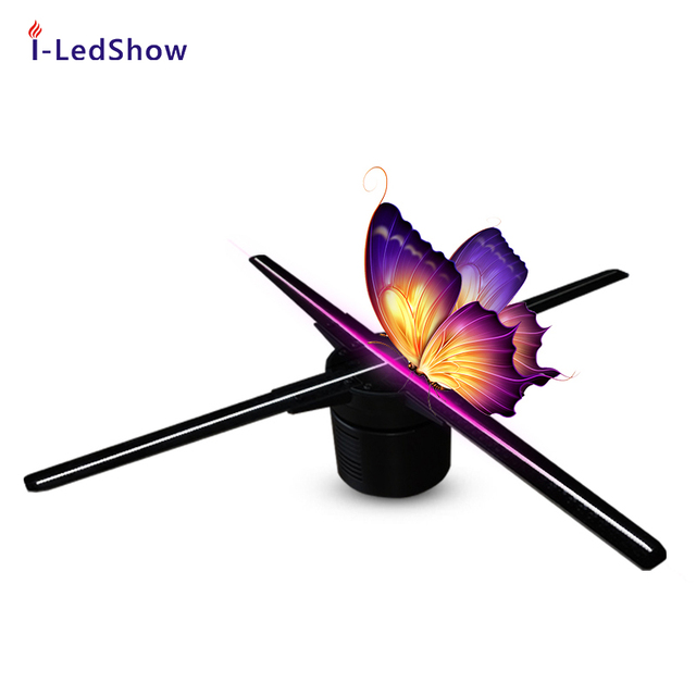 Iledshow  2020 New Size Four Blade 100cm 3d Hologram Advertising Projector  3d Holographic Fan