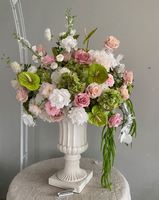 Arrangement floral artificiel rose tendre pour mariage 2027 – Centre de table professionnel pour événements et salles de banquet – Vente mondiale